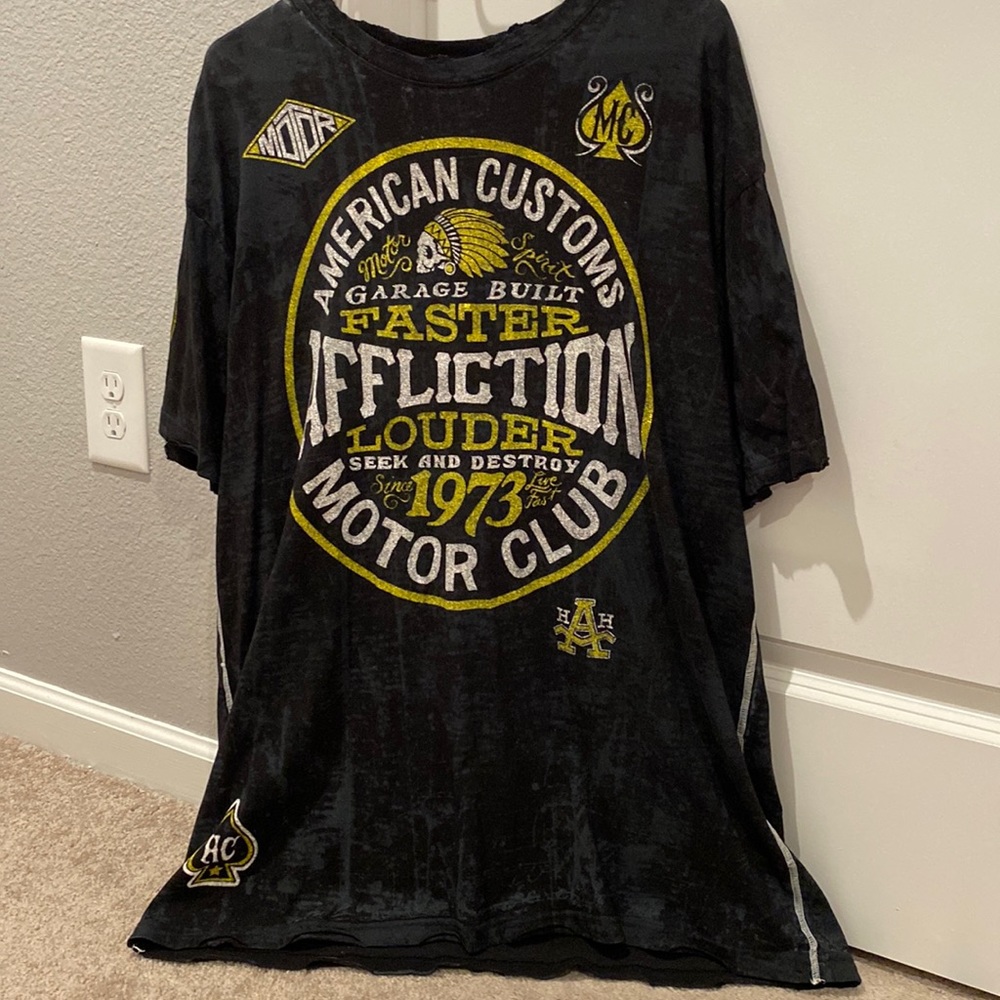 Mens affliction reversible tshirt